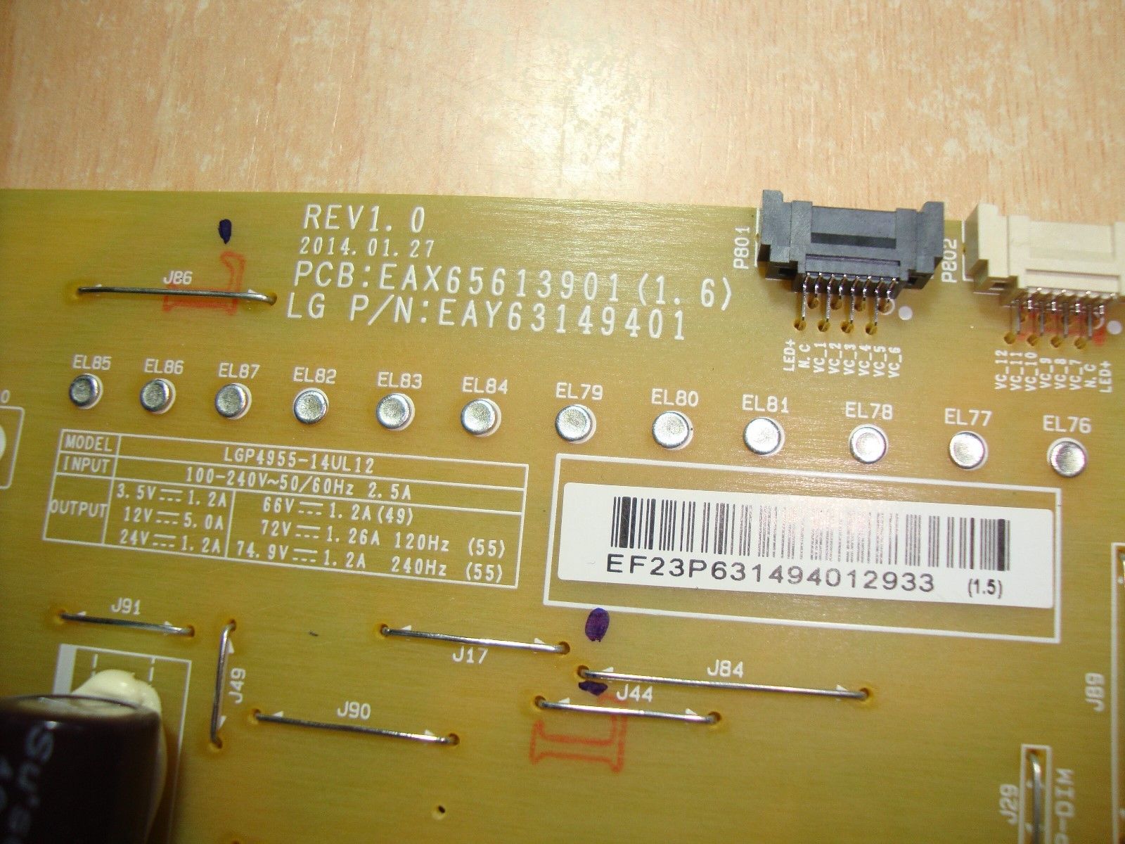 LG EAY63149401- EAX65613901 (1.6) Netzteilplatine für 55UB8500